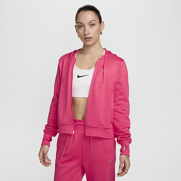 Nike therma hoodie pink hotsell
